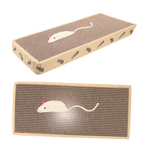FONDOTIN 2 Stück Krallenschleifspielzeug Für Katzen Kräuseln Gewellt Katzenspielzeug Pads Unterlage Kratzer Kratzen Pfote Katzenkratzkarton Katzenkrallen-schleifpad Wellpapier Dark Brown FONDOTIN 2 Stück Krallenschleifspielzeug Für Katzen Kräuseln Gewellt Katzenspielzeug Pads Unterlage Kratzer Kratzen Pfote Katzenkratzkarton Katzenkrallen-schleifpad Wellpapier Dark Brown von FONDOTIN