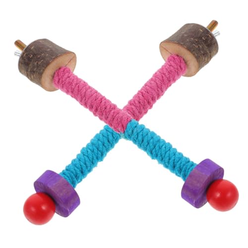 FONDOTIN Papagei Barsch Spielzeug Robuste Holz Vogel Steht Kauen Seil Für Nymphensittich Sittich Papagei Vogel Spielzeug FONDOTIN Papagei Barsch Spielzeug Robuste Holz Vogel Steht Kauen Seil Für Nymphensittich Sittich Papagei Vogel Spielzeug von FONDOTIN