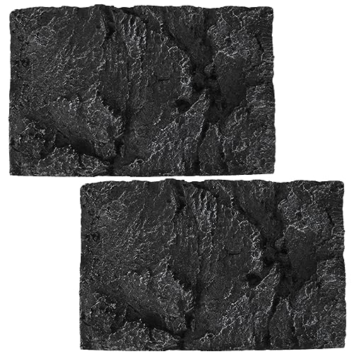 FONDOTIN 2 Stück Reptilienkastenkulisse Reptilienpanzerhintergrund 3D-Terrarium-Hintergrund Reptilien Terrarium Hintergrundplatte Aquarium Dekoration Rückwand Aquarium-Hintergrundtafel Pu von FONDOTIN