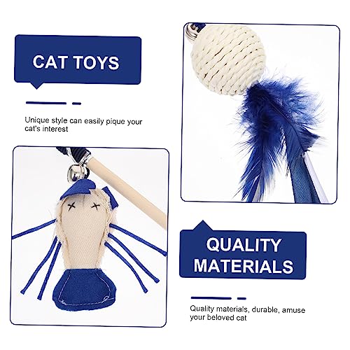 FONDOTIN 2 Stück Teiliges Interaktives Katzenspielzeug aus Holz mit Leinenmaus und Ball Langlebiger Cat Flirting Stick für Bewegung und Stressabbau bei Katzen FONDOTIN 2 Stück Teiliges Interaktives Katzenspielzeug aus Holz mit Leinenmaus und Ball Langlebiger Cat Flirting Stick für Bewegung und Stressabbau bei Katzen von FONDOTIN