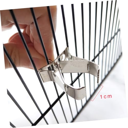 FONDOTIN 2 Stück Teiliges Kupfer Vogel Futterhalter mit Rückverschluss Langlebig für Papageien Hamster und Kleine Vögel Einfacher Käfig Clip zur Sicheren Befestigung von Obst und Gemüse von FONDOTIN