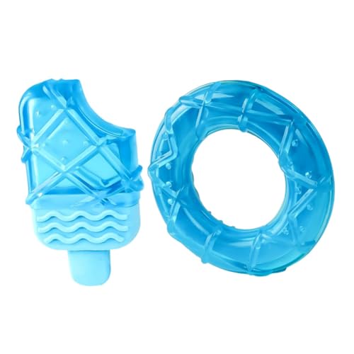 FONDOTIN 2 Stücke Kühlspielzeug für Hunde gefrierfähig matschig quietschen Quietscher Plüsch Kauer für Zahnpflege bei Hunden ich Kauspielzeug für Welpen zum Zahnen Sky-Blue FONDOTIN 2 Stücke Kühlspielzeug für Hunde gefrierfähig matschig quietschen Quietscher Plüsch Kauer für Zahnpflege bei Hunden ich Kauspielzeug für Welpen zum Zahnen Sky-Blue von FONDOTIN