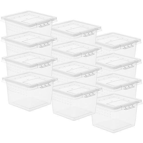FONDOTIN 20Er-Box Futterbox für Haustiere Reptilienzubehör Futterbehälter für Reptilien Critter Box insektenbox Reptilienkäfig haustiergehege Mehrzweck-Eidechsenkäfig Reptilienhalter von FONDOTIN