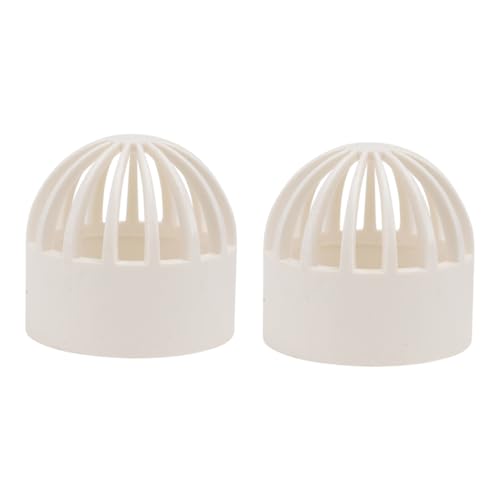FONDOTIN 2Pcs Atmungsaktive PVC-Kappe wasserbehälter Fischteich-Siebabdeckung filterdurchlässige Abdeckung Filterabdeckung für Fischteiche Filterabdeckung für Aquarien Weiß von FONDOTIN