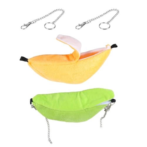 FONDOTIN 2 Stücke Hamster Banana Schaukel Bett Pet Lint Hängematte Für Bequemen Schlaf von FONDOTIN