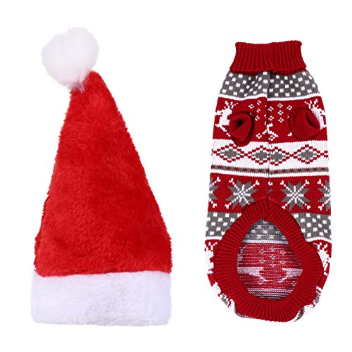 FONDOTIN 2stücke Weihnachts- Hundepullover Mit Warmes Gestricktes Outfit Für Kleine Und Mittlere Hunde Für Festlichkeiten Und Winterbekleidung FONDOTIN 2stücke Weihnachts- Hundepullover Mit Warmes Gestricktes Outfit Für Kleine Und Mittlere Hunde Für Festlichkeiten Und Winterbekleidung von FONDOTIN
