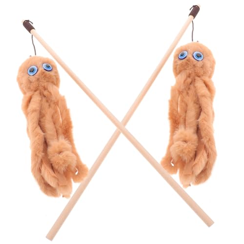 FONDOTIN 2er-Pack Katzenspielzeug Interaktiver Teaser-Stick Für Hauskatzen Weiches Plüschspielzeug Zum Spielen Und Knüpfen FONDOTIN 2er-Pack Katzenspielzeug Interaktiver Teaser-Stick Für Hauskatzen Weiches Plüschspielzeug Zum Spielen Und Knüpfen von FONDOTIN