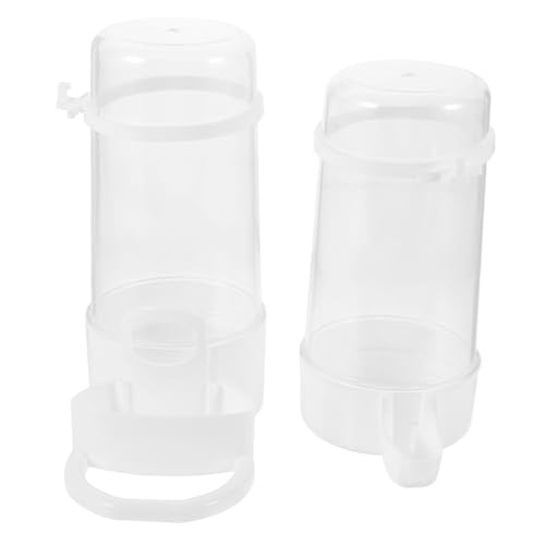 FONDOTIN 2Stücke Automatischer Vogelspender Lebensmitteldispenser Für Wasser Und Futter Für Vogelkäfige Zu Reinigen Kompaktes Design Reduzierter Abfall Transparentes von FONDOTIN