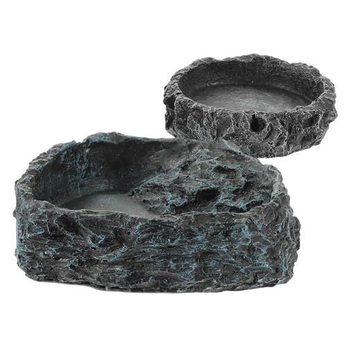 FONDOTIN 2stücke Wasserschale Für Reptilien Robuster Futter Und Wasserbehälter Resin Für Schildkröten Eidechsen Und Andere Reptilien rutschfeste Konstruktion FONDOTIN 2stücke Wasserschale Für Reptilien Robuster Futter Und Wasserbehälter Resin Für Schildkröten Eidechsen Und Andere Reptilien rutschfeste Konstruktion von FONDOTIN