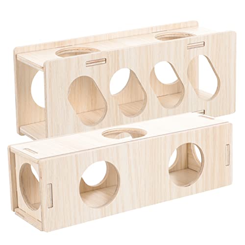FONDOTIN 2stücke Holz Kleintier Tunnel Meerschweinchen Versteck Hamster Spielzeug Haustierausstattung Für Hamster Rennmäuse Und Mäuse FONDOTIN 2stücke Holz Kleintier Tunnel Meerschweinchen Versteck Hamster Spielzeug Haustierausstattung Für Hamster Rennmäuse Und Mäuse von FONDOTIN