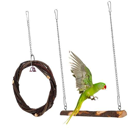 FONDOTIN 2stücke Naturholz Vogelschaukel Barsch Papagei Kauschaukel Spielzeug Für Kleine Vögel Vogelschaukelstange Aus Holz Vogelschaukel-hängespielzeug Für Vogelkäfig FONDOTIN 2stücke Naturholz Vogelschaukel Barsch Papagei Kauschaukel Spielzeug Für Kleine Vögel Vogelschaukelstange Aus Holz Vogelschaukel-hängespielzeug Für Vogelkäfig von FONDOTIN