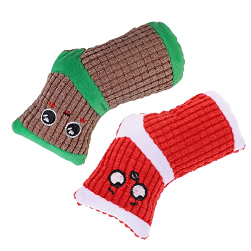 FONDOTIN 2Stücke Interaktive Plüschsocken Für Welpen Quietschendes Bisswiderstandsspielzeug Lustiges Für Haustiere Zufällige Für Zahnpflege Und Beschäftigung FONDOTIN 2Stücke Interaktive Plüschsocken Für Welpen Quietschendes Bisswiderstandsspielzeug Lustiges Für Haustiere Zufällige Für Zahnpflege Und Beschäftigung von FONDOTIN