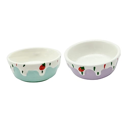 FONDOTIN 2Stücke Keramik Hamster Futter Schalen Für Kleine Haustiere Kompakte Futter Und Wasserschalen Für Hamster Chinchilla Kleine Oder Katzen FONDOTIN 2Stücke Keramik Hamster Futter Schalen Für Kleine Haustiere Kompakte Futter Und Wasserschalen Für Hamster Chinchilla Kleine Oder Katzen von FONDOTIN