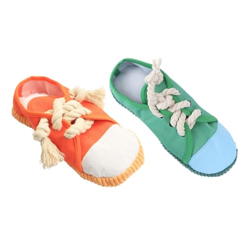 FONDOTIN 2Stücke Mini Hundeschuhe Kauspielzeug Für Haustiere Squeaky Spielzeuge Und Haustierzubehör Für Kauen von FONDOTIN