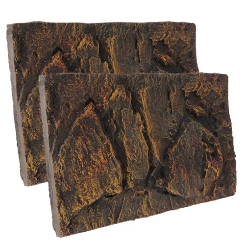 FONDOTIN 2Stücke PU Terrarium Hintergrundplatten Schildkrötenpanzer Aquarium Dekoration Für Reptilien Montieren Für Lebendige Aquarienlandschaften von FONDOTIN