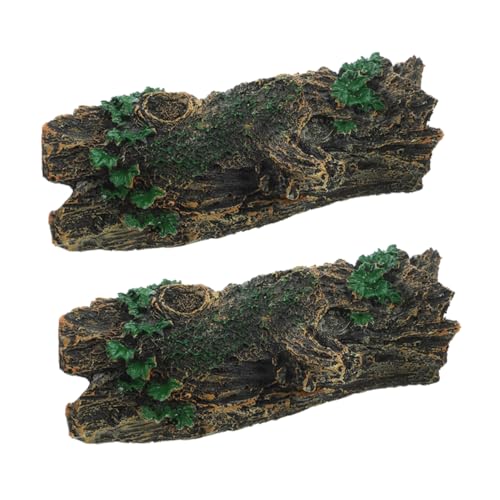FONDOTIN 2Stücke Reptilienversteck Aus Polyresin Natürliche Für Terrarien Und Aquarien Sicheres Habitat Für Reptilien Und Fische Langlebige Dekoration von FONDOTIN