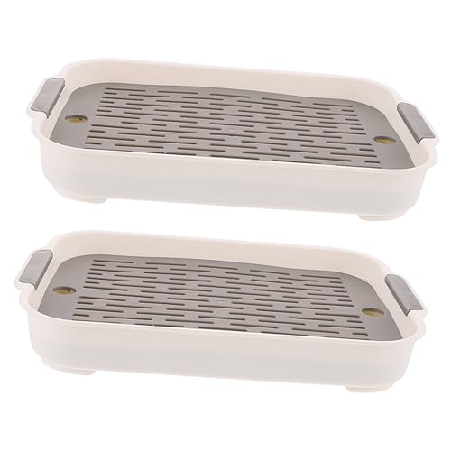 FONDOTIN 2 Pcs Katzentoilette Quadratische Form Abnehmbare Pfanne Für Hamster Meerschweinchen Frettchen Welpen FONDOTIN 2 Pcs Katzentoilette Quadratische Form Abnehmbare Pfanne Für Hamster Meerschweinchen Frettchen Welpen von FONDOTIN