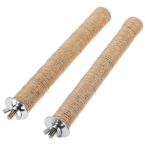 FONDOTIN 2 Stücke Vogel Barsch Holz Spielzeug Vogelkäfig Zubehör Papagei Sittich Spielzeug Standing Stick von FONDOTIN