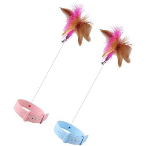 FONDOTIN Multifunktionales Katzenhalsband Spielzeug Teaser-Zauberstab weiche Feder für Katzen Spielzeit FONDOTIN Multifunktionales Katzenhalsband Spielzeug Teaser-Zauberstab weiche Feder für Katzen Spielzeit von FONDOTIN
