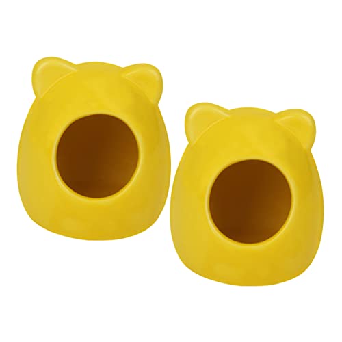 FONDOTIN 2st Hamster-Keramik-Nest Futterspender Hamsterspielzeug Einstreu Für Hamster Hängematte Kleines Tierhaus Heu Zuckergleiterkäfig Zubehör Kühlmatte Chinchilla Träger Häschen Zeug FONDOTIN 2st Hamster-Keramik-Nest Futterspender Hamsterspielzeug Einstreu Für Hamster Hängematte Kleines Tierhaus Heu Zuckergleiterkäfig Zubehör Kühlmatte Chinchilla Träger Häschen Zeug von FONDOTIN