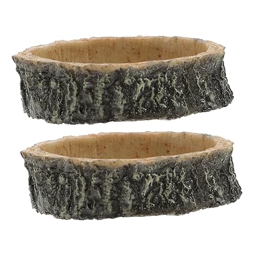 FONDOTIN 2pcs Harz Feeder Bowl Haustier Wasser Becken Für Schildkröte Schildkröte Spinne Schlange Reptil Lebensmittel FONDOTIN 2pcs Harz Feeder Bowl Haustier Wasser Becken Für Schildkröte Schildkröte Spinne Schlange Reptil Lebensmittel von FONDOTIN