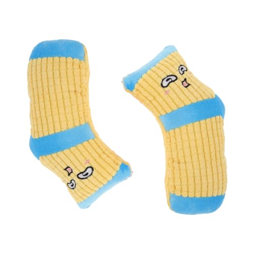 FONDOTIN 2st Langeweile Große Hundepipipads Welpe Cartoon-socken- Klingendes Beißendes Kauer Backenzahnspielzeug Für Hunde Hundehütte Kauen Pfoten Yellow Plüsch FONDOTIN 2st Langeweile Große Hundepipipads Welpe Cartoon-socken- Klingendes Beißendes Kauer Backenzahnspielzeug Für Hunde Hundehütte Kauen Pfoten Yellow Plüsch von FONDOTIN