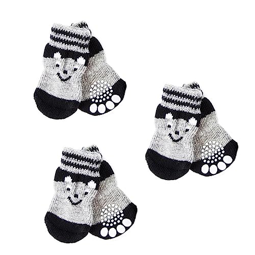 FONDOTIN 3paare Hundesocken rutschfeste Anti-rutsch Socken Für Kleine Hunde Gemütliche Baumwollsocken Für Drinnen Pfotenpflege Und Krallenschutz Im Winter Mit Bärchenmuster FONDOTIN 3paare Hundesocken rutschfeste Anti-rutsch Socken Für Kleine Hunde Gemütliche Baumwollsocken Für Drinnen Pfotenpflege Und Krallenschutz Im Winter Mit Bärchenmuster von FONDOTIN