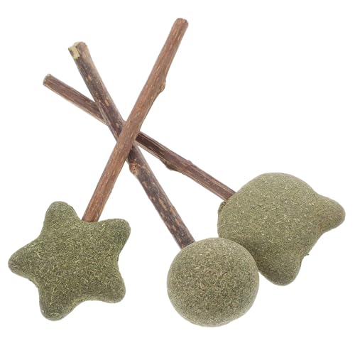FONDOTIN 3 Stück Lutscher Katzenmaus Katzengras Kaustab Katzenpuzzle Katzenkauspielzeug Kätzchen Katzen Katzenzubehör Lutscher Für Katzen Minze Polygonum Holz Grün FONDOTIN 3 Stück Lutscher Katzenmaus Katzengras Kaustab Katzenpuzzle Katzenkauspielzeug Kätzchen Katzen Katzenzubehör Lutscher Für Katzen Minze Polygonum Holz Grün von FONDOTIN