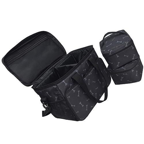 FONDOTIN 3 Stück Tasche für Haustiere Hund Reisetasche Träger groß Reise-Aufbewahrungstasche pet Backpack hundetüten kotbeutel Haustiertasche Transportbox für Katze Oxford-Stoff Black von FONDOTIN