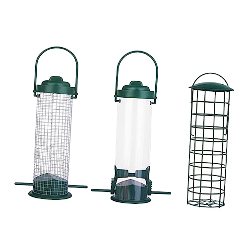 FONDOTIN 3 Stück Vogelfutterspender Für Den Außenbereich Futterpavillon Vogelfutterspender Hängender Vogelbadkorb Für Den Außenbereich Garten Vogelfutterspender Vogelfutterspender von FONDOTIN