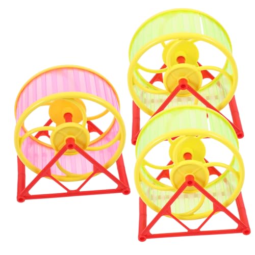 FONDOTIN Laufrad-Set für Hamster 3-teilig geräuschlos Laufband für Haustierspielzeug zufällige Farbe FONDOTIN Laufrad-Set für Hamster 3-teilig geräuschlos Laufband für Haustierspielzeug zufällige Farbe von FONDOTIN