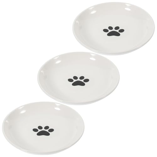 FONDOTIN Futternapf-Set Für Haustiere 3 Runde Katzennäpfe Aus Keramik Mit Breitem Rand Und Boden Ohne Silikon Für Kätzchen Und Katzen FONDOTIN Futternapf-Set Für Haustiere 3 Runde Katzennäpfe Aus Keramik Mit Breitem Rand Und Boden Ohne Silikon Für Kätzchen Und Katzen von FONDOTIN