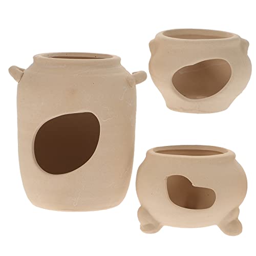 FONDOTIN 3stücke Aquarium Beige Dekoration Ornamente Keramik Fisch Versteck Häuser Für Aquarienlandschaften Und Aquarienumgebungen FONDOTIN 3stücke Aquarium Beige Dekoration Ornamente Keramik Fisch Versteck Häuser Für Aquarienlandschaften Und Aquarienumgebungen von FONDOTIN