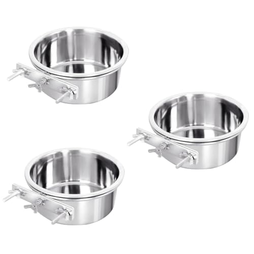 FONDOTIN 3st Hängender Fressnapf Tragbarer Katzennapf Katzenversorgung Anti- -haustiernapf Hundebox Wassernapf Kein Verschütten Verschleißfester Hundenapf Silver Rostfreier Stahl FONDOTIN 3st Hängender Fressnapf Tragbarer Katzennapf Katzenversorgung Anti- -haustiernapf Hundebox Wassernapf Kein Verschütten Verschleißfester Hundenapf Silver Rostfreier Stahl von FONDOTIN