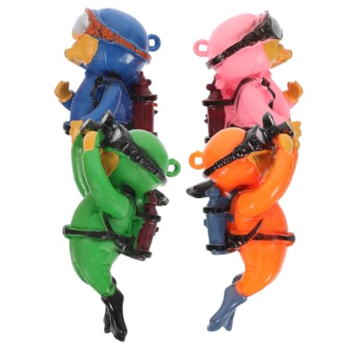 FONDOTIN 4 Stück Aquariendekoration Bausätze Blasendekoration Pumpe Unterlage Tauchen Aquarium Heizung Dekoration Im Freien Auto Kühler Amor-Statue Ballon Sprinkler Dekoration Panzer Harz von FONDOTIN
