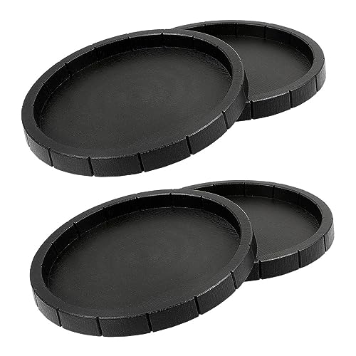 FONDOTIN 4 Stück Futterschale Für Reptilien Crested Gecko Terrarium Haustier Schildkrötenfutter Futterzange Fütterung Futterspender Käfig Tank Futternapf Für Hamster Black Plastik von FONDOTIN
