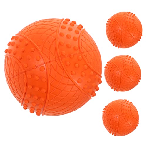 FONDOTIN 4er-Pack Hundeballspielzeuge Hundespielzeuge zum Spielen quietschende Gummibälle für Welpen Backenzahnbälle tragbar für den Außenbereich zufällige Farbe sicher für Hunde FONDOTIN 4er-Pack Hundeballspielzeuge Hundespielzeuge zum Spielen quietschende Gummibälle für Welpen Backenzahnbälle tragbar für den Außenbereich zufällige Farbe sicher für Hunde von FONDOTIN