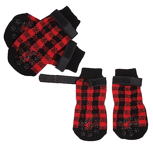 FONDOTIN Weihnachtssocken für Hunde rutschfeste warme Pfotensocken für Hunde Haustier-Schuhset FONDOTIN Weihnachtssocken für Hunde rutschfeste warme Pfotensocken für Hunde Haustier-Schuhset von FONDOTIN