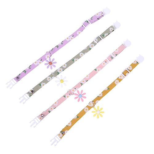 FONDOTIN 4 Stück Haustierhalsband Gänseblümchenhalsband für Haustierkatzen kuschelig rolf zuckowski Weihnachten Verstellbarer Kätzchenkragen Kätzchen Katzenhalsband Baumwolle FONDOTIN 4 Stück Haustierhalsband Gänseblümchenhalsband für Haustierkatzen kuschelig rolf zuckowski Weihnachten Verstellbarer Kätzchenkragen Kätzchen Katzenhalsband Baumwolle von FONDOTIN