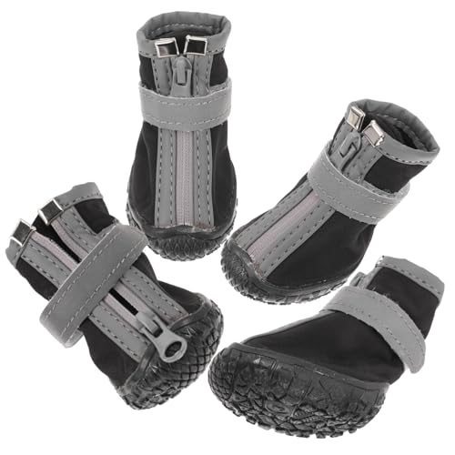 FONDOTIN 4 Stück Haustierschuhe Auto Fleece Hundeleine Booties Hundewerfer Sohlenschutz Für Welpen Kleine Hundeschuhe Schneeschuhe Kleine Hundestiefel Schuhe Für FONDOTIN 4 Stück Haustierschuhe Auto Fleece Hundeleine Booties Hundewerfer Sohlenschutz Für Welpen Kleine Hundeschuhe Schneeschuhe Kleine Hundestiefel Schuhe Für von FONDOTIN