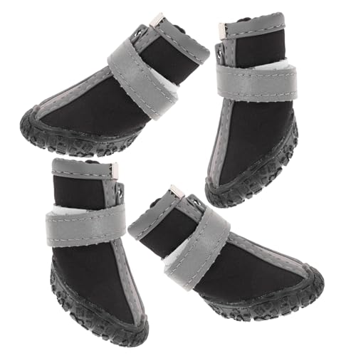 FONDOTIN 4 Stück Haustierschuhe Für Welpen Kleine Hunde Stiefeletten Schutz Für Hunde Autoleine Haustierbedarf Schuhe Für Katzen Hunde Winterstiefel Hunderegenschuhe Hundestiefel FONDOTIN 4 Stück Haustierschuhe Für Welpen Kleine Hunde Stiefeletten Schutz Für Hunde Autoleine Haustierbedarf Schuhe Für Katzen Hunde Winterstiefel Hunderegenschuhe Hundestiefel von FONDOTIN