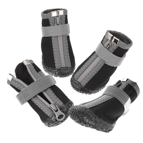 FONDOTIN 4 Stück Haustierschuhe Hundeleine Hundemäntel Mittelgroße Und Große Hunde PIPI Pads Dackelmäntel Schutzsohle Aus Fleece Autostiefel Für Kleine Hunde Hunderegenstiefel FONDOTIN 4 Stück Haustierschuhe Hundeleine Hundemäntel Mittelgroße Und Große Hunde PIPI Pads Dackelmäntel Schutzsohle Aus Fleece Autostiefel Für Kleine Hunde Hunderegenstiefel von FONDOTIN
