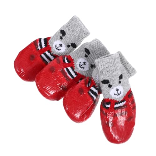 FONDOTIN 4 Stück Haustierschuhe hundeschuhe hundesocken Pfotensocken Hundestiefel Katzenstiefel Schuhhund rutschfeste Socken für Hunde Booties für Hunde Hundepfotenpolster Baumwolle rot FONDOTIN 4 Stück Haustierschuhe hundeschuhe hundesocken Pfotensocken Hundestiefel Katzenstiefel Schuhhund rutschfeste Socken für Hunde Booties für Hunde Hundepfotenpolster Baumwolle rot von FONDOTIN