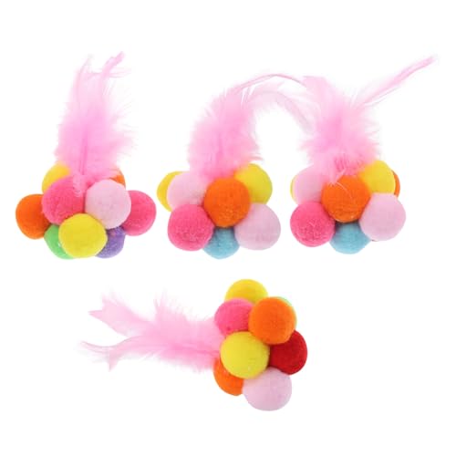FONDOTIN 4 Stück Knabberndes Katzenspielzeug Zum Necken Von Katzen Interaktives Für Katzen Kratzen Katzenball Interaktives Katzenspielzeug Kratzer Drinnen Plüsch FONDOTIN 4 Stück Knabberndes Katzenspielzeug Zum Necken Von Katzen Interaktives Für Katzen Kratzen Katzenball Interaktives Katzenspielzeug Kratzer Drinnen Plüsch von FONDOTIN