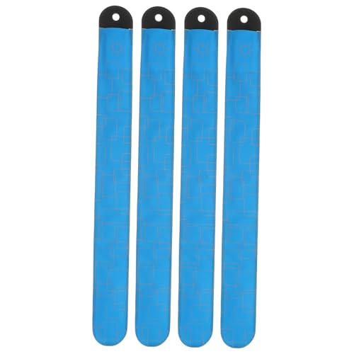 FONDOTIN 4 Stück LED Knöchelriemen Für Pferde Laufgürtel Laufweste Wanderreflektoren Hellblau Stirnband Reflektierende Bänder Für Nachtwanderungen Modearmband Reflektierende von FONDOTIN