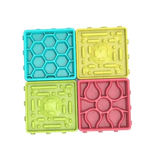 FONDOTIN 4 Stück Langsamer Futterspender für Hunde Hundenapf Schüsseln groß erhöhte Hundenäpfe erzogen Dog Bowl hundeschale dogbowl Futterautomat für Haustiere Anti-Choke-Napf für Haustiere von FONDOTIN