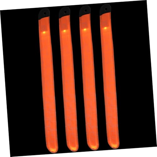 FONDOTIN 4 Stück Led-Pferde-knöchelriemen Laufgürtel Mode Led-armbänder Glow-Slap-armbänder Reflektierende Beingurte Zum Radfahren Reflektierende Ausrüstung Für Läufer Laufwerk Orange Stoff von FONDOTIN