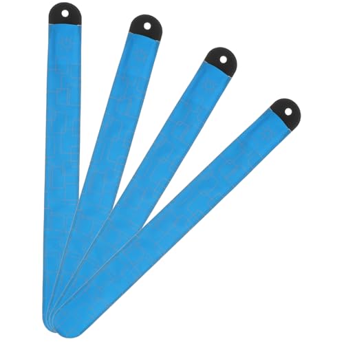 FONDOTIN 4 Stück Led-Pferde-knöchelriemen Reflektierende Riemen Zum Gehen Reflektierende Wanderausrüstung Für Damen Laufgürtel Mit Taschenlampe Leuchtarmband Kinderwagenlicht Sky-Blue Stoff von FONDOTIN