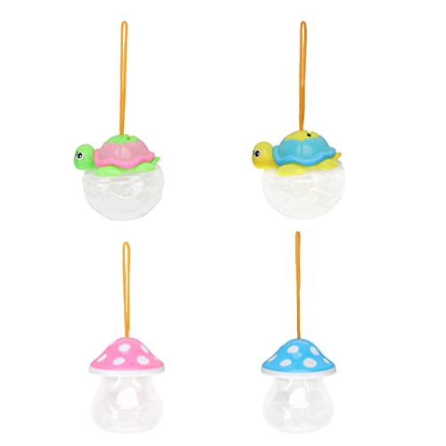 FONDOTIN 4 Stück Mini-Aquarium tragbares Fischglas Panzer Tank Fischbecken für Netz Aquarium mini Plastikfischbecken Links Fischhalter Flaschen zum Füttern von Schildkröten von FONDOTIN