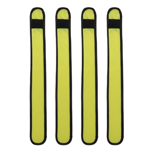 FONDOTIN 4 Stück Pferde-Leggings mit Knöchelriemen Nacht Beleuchtung Pferdebeingurt Sport reflektierende bänder LED Pferdeband Fahrrad Armbänder Pferdeausrüstung Stoff Yellow von FONDOTIN